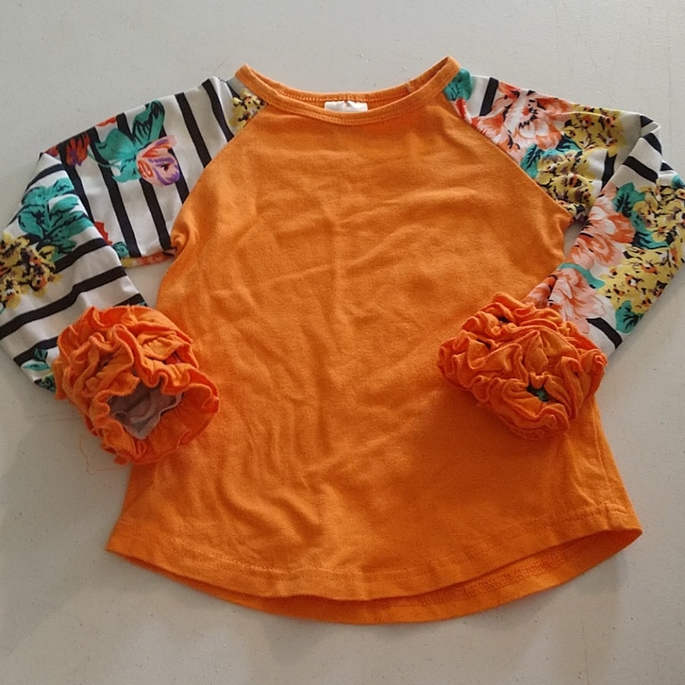Floral ruffle shirt